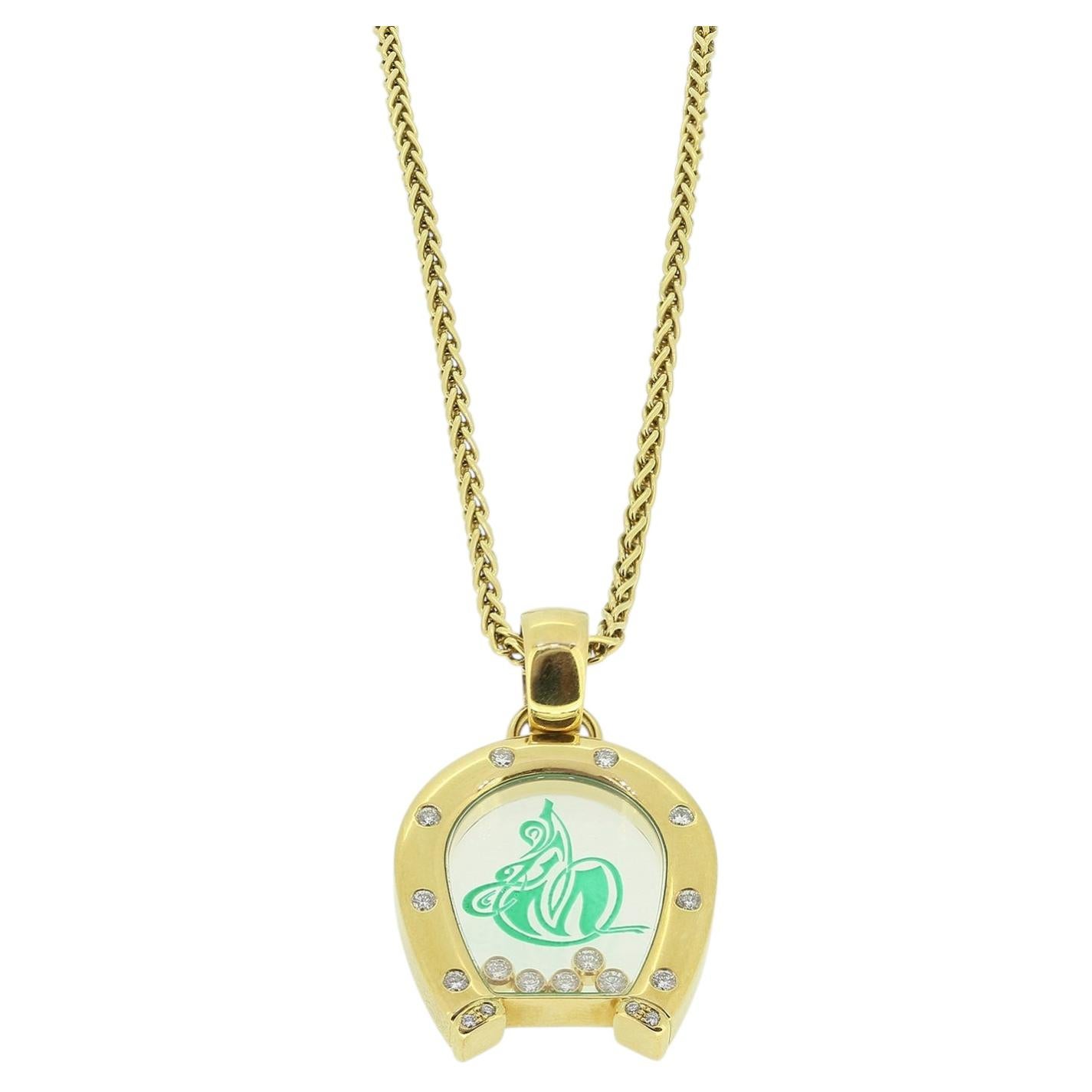 Chopard Diamond Horseshoe Pendant Necklace For Sale