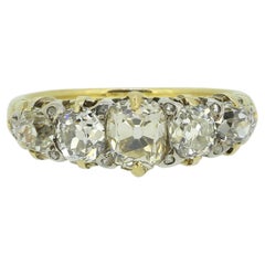Antique 1.60 Carat Diamond Five-Stone Ring