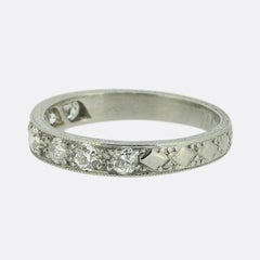 Art Deco 0.84 Carat Diamond Half-Eternity Ring Size P (56.5)
