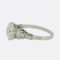 Art Deco 3.00 Carat Diamond Engagement Ring