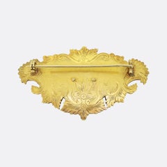 Antique Enamel and Diamond Brooch