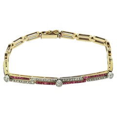 Art Deco Ruby and Diamond Bracelet