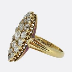 Antique Diamond Navette Ring