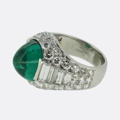 Bvlgari 4.91 Carat Emerald and Diamond Trombino Ring