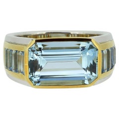 Herrenring mit einem Aquamarin von 5,97 Karat
