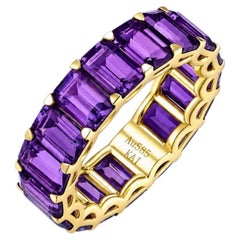 Kai Nora Emerald-Cut Amethyst Eternity Ring