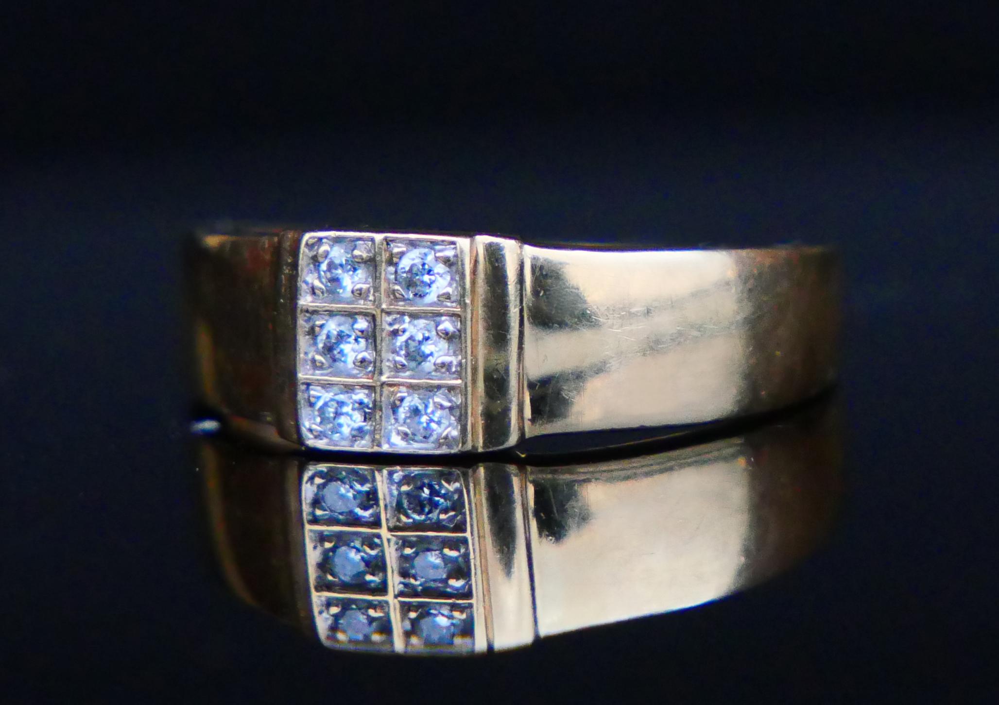 Donna Anello Vintage Diamonds in oro massiccio 18 carati Ø 5 US/ 2,46 gr in vendita