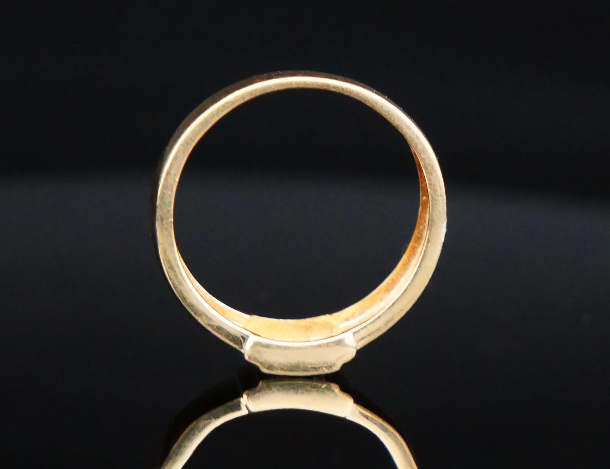 Taglio brillante Anello Vintage Diamonds in oro massiccio 18 carati Ø 5 US/ 2,46 gr in vendita