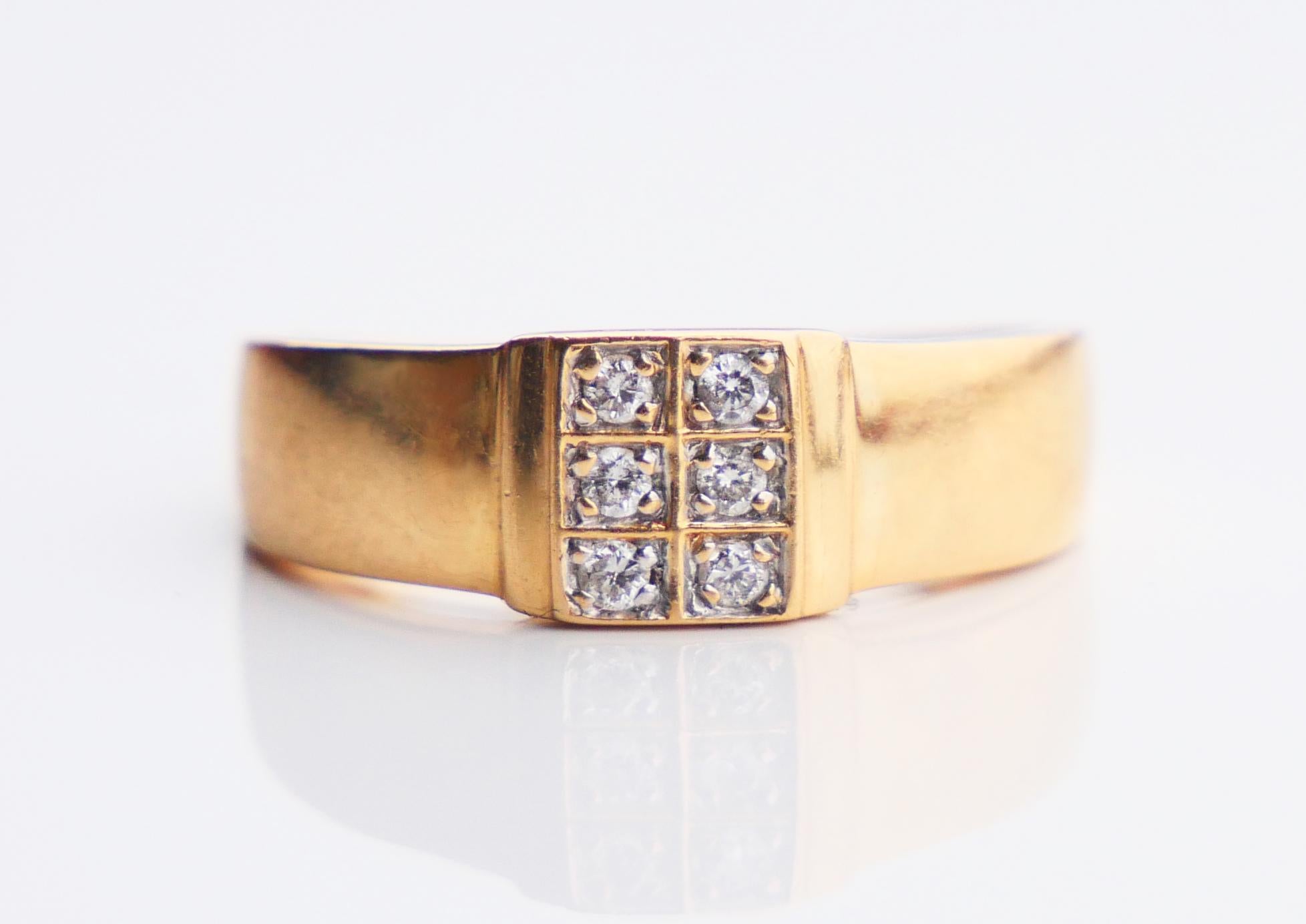 Anello Vintage Diamonds in oro massiccio 18 carati Ø 5 US/ 2,46 gr in vendita 2