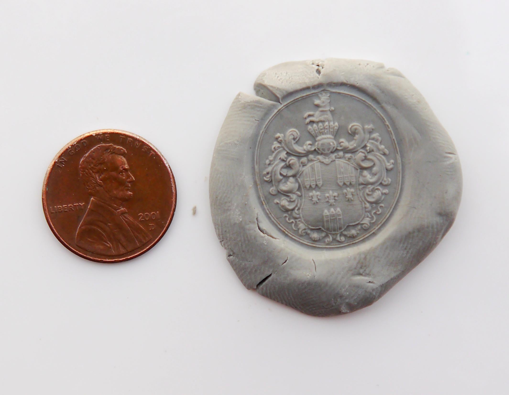 1676 Friedrich von Arenstorff Intaglio Fob wax Seal Rock Crystal Silver en vente 8