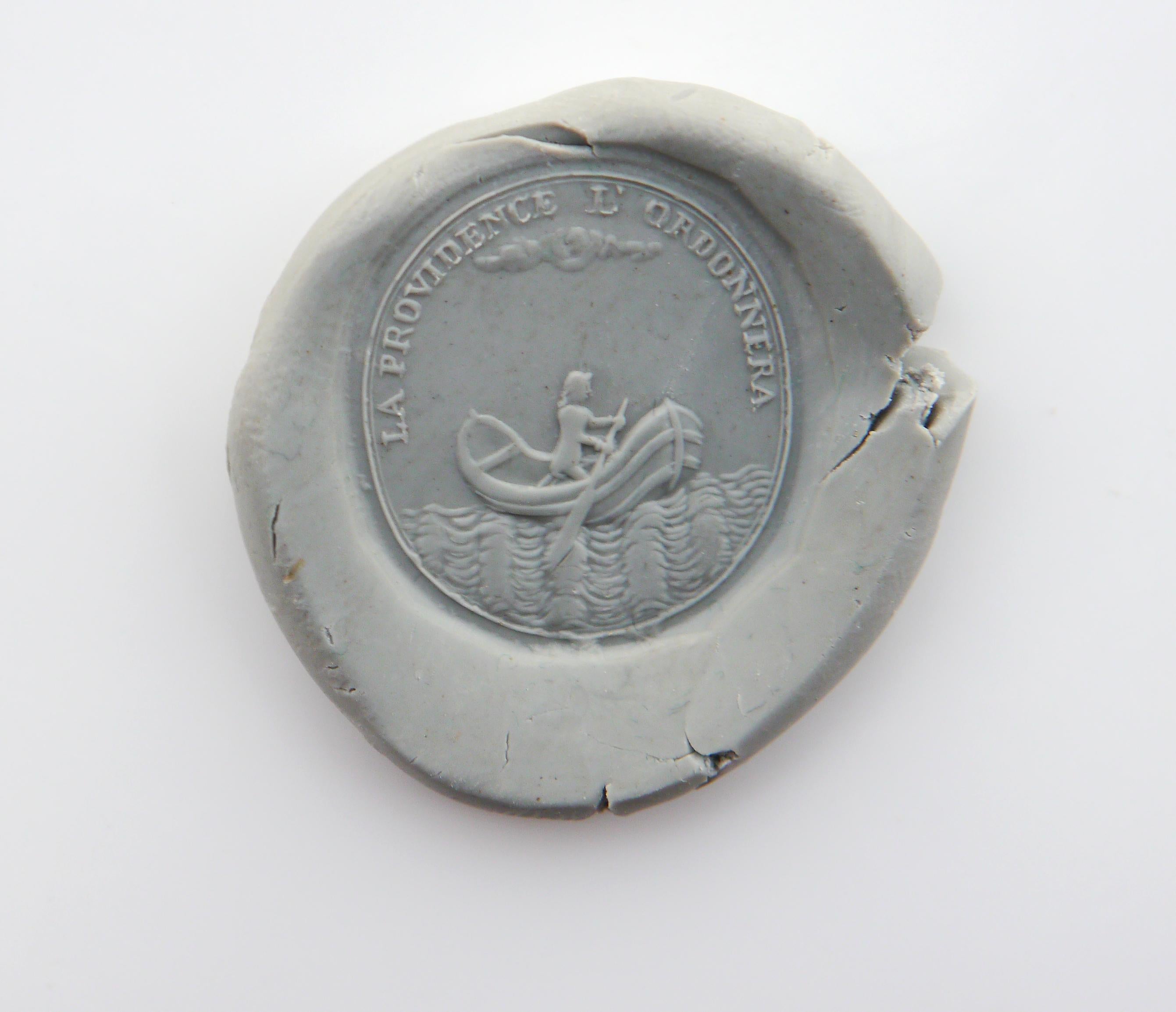 1676 Friedrich von Arenstorff Intaglio Fob wax Seal Rock Crystal Silver en vente 6
