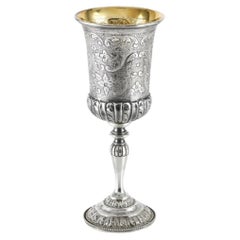 Antique Portuguese Goblet Cup solid 833 Silver / 173 gr