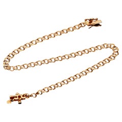 Bracciale vintage con catena Bismark in oro massiccio 18 carati / 18,5 cm / 3 gr