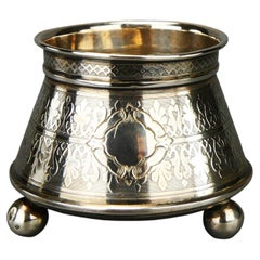 1878 Antique Imperial Russian Pan -Slavic Salt Sellar 84 Silver / 99gr