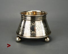 1878 Antique Imperial Russian Pan -Slavic Salt Sellar 84 Silver / 99gr