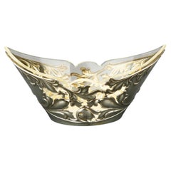 1909 Canoe Boat Bonbonniere solid 830 Silver Cut Crystal Glass / 136gr