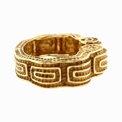 Robert Wander for WINC 18K Sculpted Hinged Bangle Bracelet