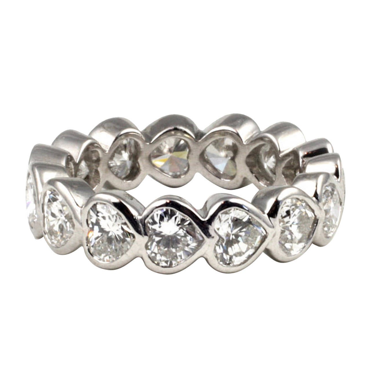 Platinum and Heart Shape Diamond Ring