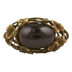 Louis Comfort Tiffany Granat Gold Traubenbrosche