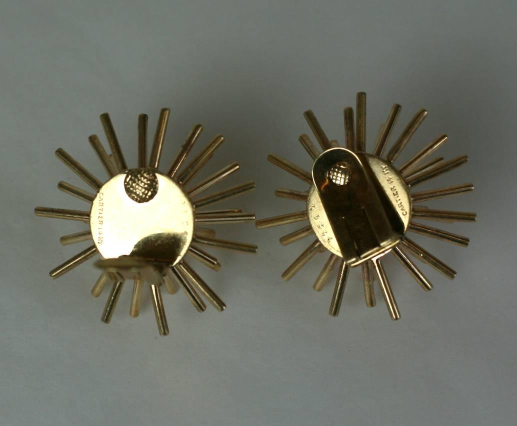 Cartier Gold Sputnik Earrings In Excellent Condition In Riverdale, NY