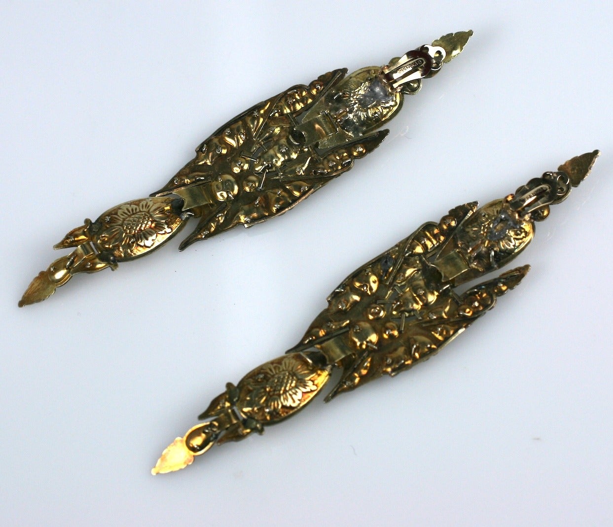 Antike iberische Smaragd-Ohrringe (Georgian) im Angebot