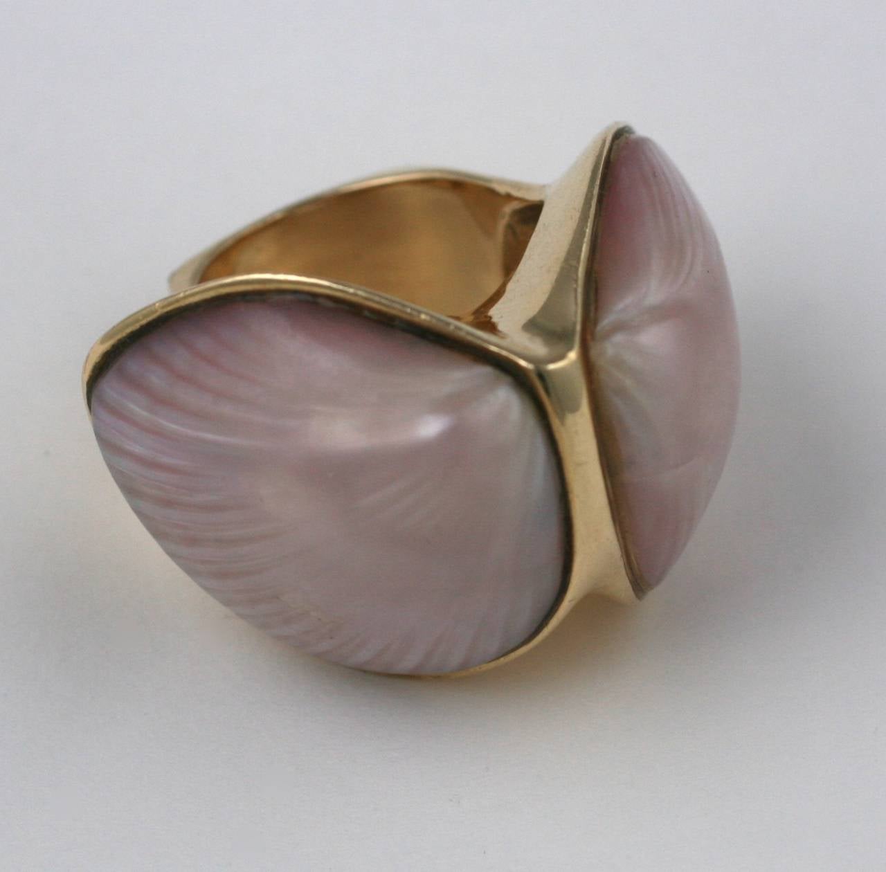 Marguerite Stix Double Shell Ring, Margaretacea In Excellent Condition In Riverdale, NY