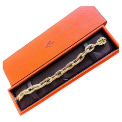 Hermes L'Enfant Paris 1970 Chaine D 'ancre Bracelet 18k Yellow Gold