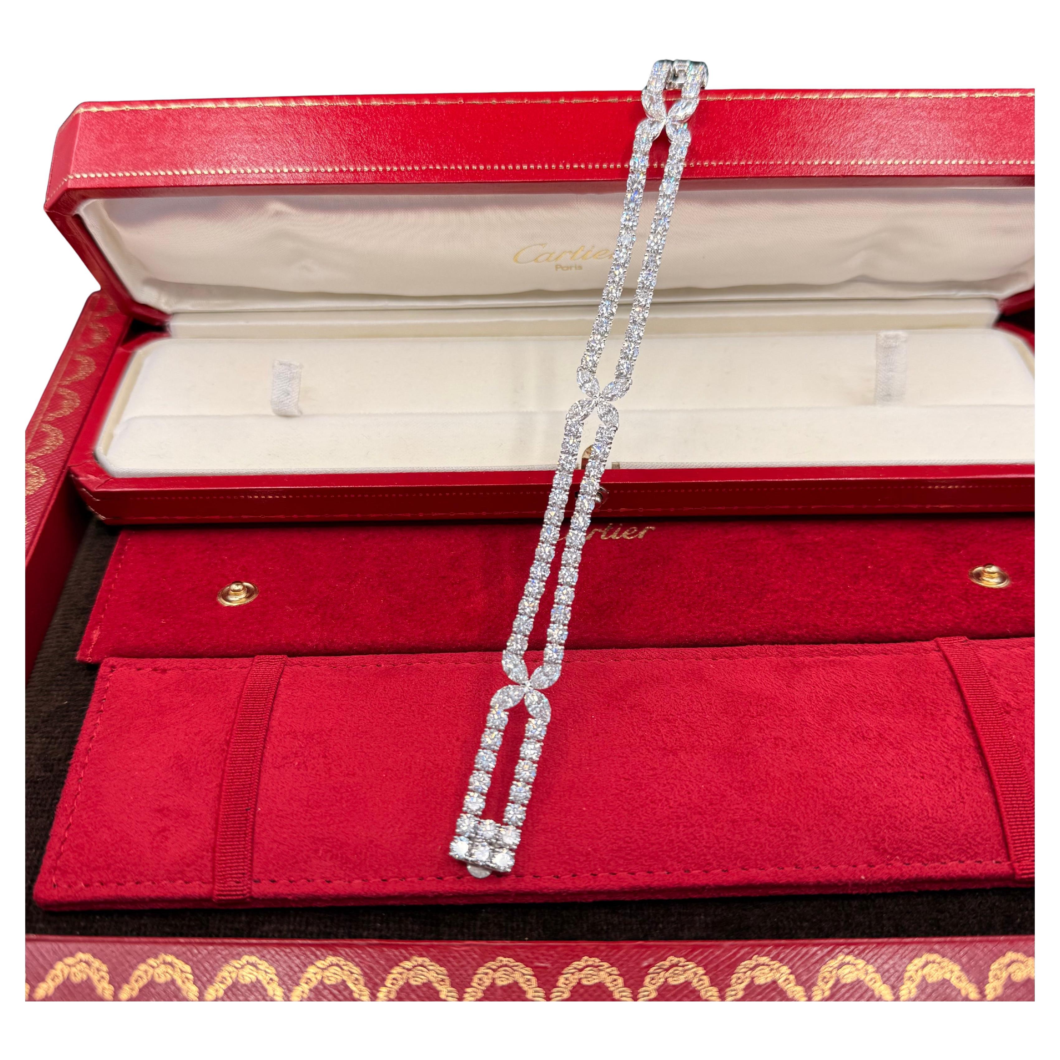 Brilliant Cut Cartier Paris , Circa 1990 Flexible Diamond Bracelet For Sale