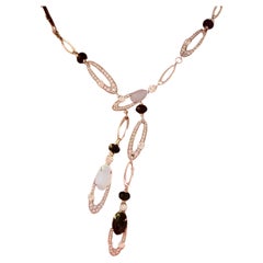 BULGARI BVLGARI Diamond Onyx and Chalcedony Necklace Elisia Collection