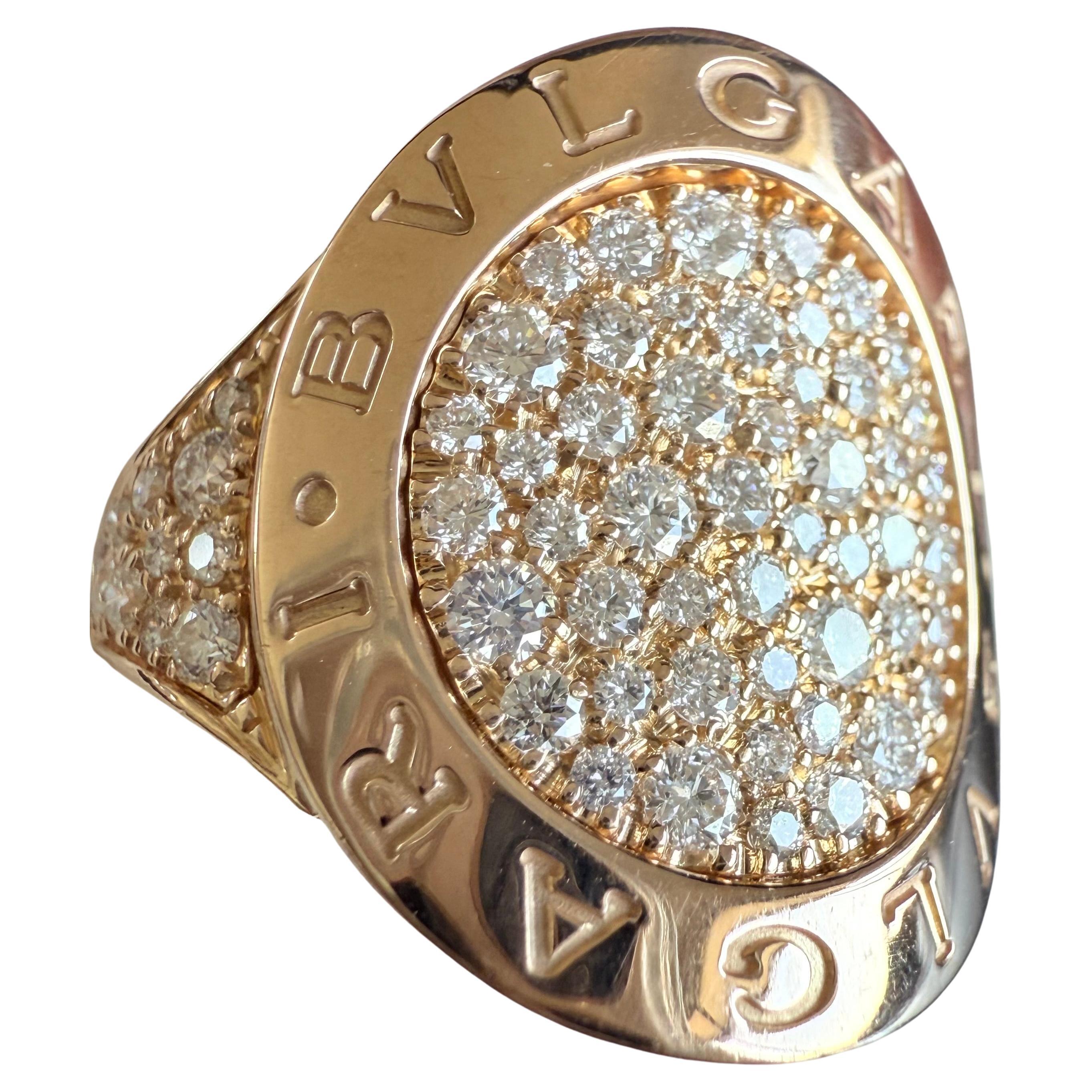 Bvlgari Anillo Diamante Pave Oro Rosa 18k