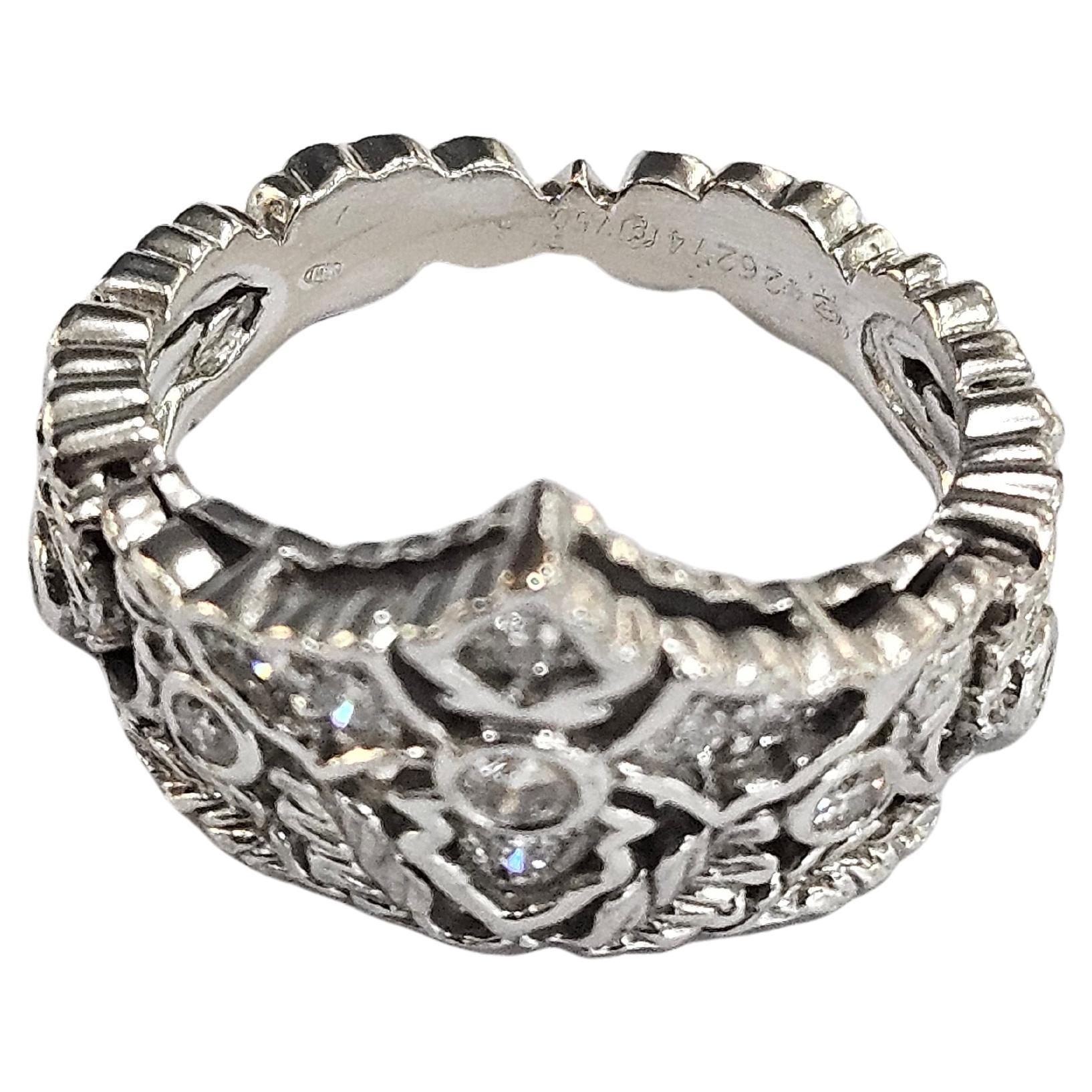 Carrera y Carrera Ring  Contemporary 20th Century 0.30 Ctw  Diamonds 18k Gold For Sale 3