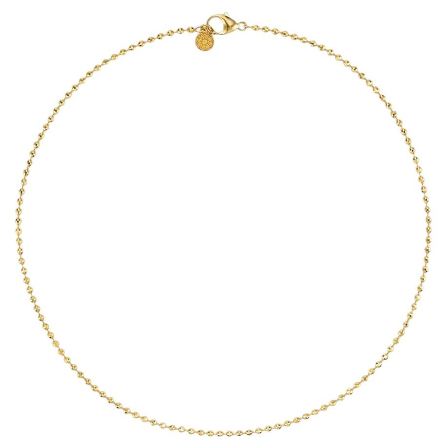 22K Yellow Gold, 3mm, 20" Disco Ball Chain by Buddha Mama For Sale