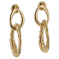 TANE 18K Yellow Gold Jaguar Earrings  Handcrafted Mexican Luxury Designer