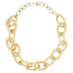 Collar de eslabones de oro amarillo de 18 quilates de Rudolf Friedmann Lujo alemán hecho a mano