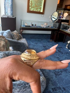 Michael Bondanza 18K Yellow Gold El Dorado Hand-Engraved Citrine Ring