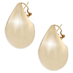 Elite Designs 18K Yellow Gold Large Teardrop Earrings