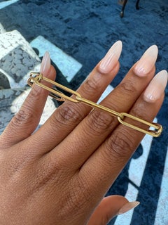 Elite Designs Armband aus 14-karätigem Gelbgold mit Paperclip-Gliedern