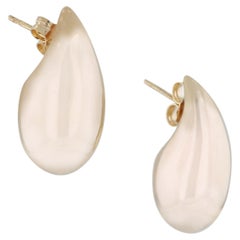 Elite Designs 18K Yellow Gold Medium Teardrop Earrings