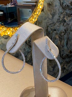 Orecchini con diamanti "Mega Swirl" in oro bianco 18 carati di Graziela Gems  Stato del design di lusso