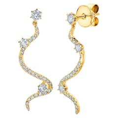 Graziela Gems – Ohrringe aus 18-karätigem Gelbgold mit Diamanten im „Mega Swirl“-Design