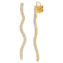 18K Yellow Gold & Diamond “Rio” Drop Earrings by Graziela Gems