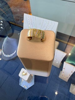 18K Yellow Gold & Diamond Cigar Band Ring by Graziela Gems – Alma Dos Rios