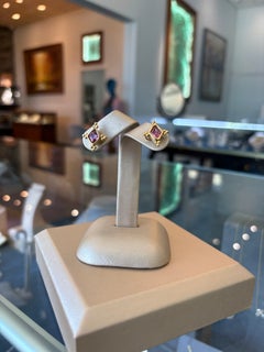 Paula Crevoshay 18K Yellow Gold Tourmaline Earrings  Vibrant Gemstone Designer