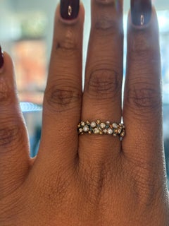 Agneta Bugyte Oxidized Silver & 18K Yellow Gold “Dark Gleam” Diamond Ring