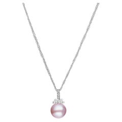Gellner 18K White Gold Purple Ming Pearl & Diamond Necklace – Luxury Designer