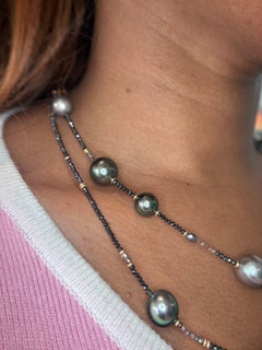 Gellner 18K Rose Gold Marutea Tahitian Pearl & Diamond Necklace