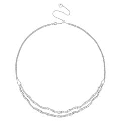 Graziela Gems 18K White Gold & Diamond “Rio” Necklace – Luxury Designer Diamond
