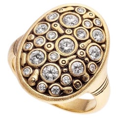 Alex Sepkus 18K Yellow Gold Constellation Dome Ring with Round Brilliant-Cut