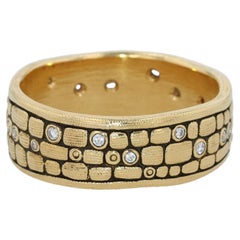 Alex Sepkus 18K Yellow Gold “Old Bridge” Diamond Band – Luxury Designer Diamond