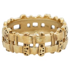 Alex Sepkus 18K Yellow Gold Woven Band – Luxury Designer Gold Ring
